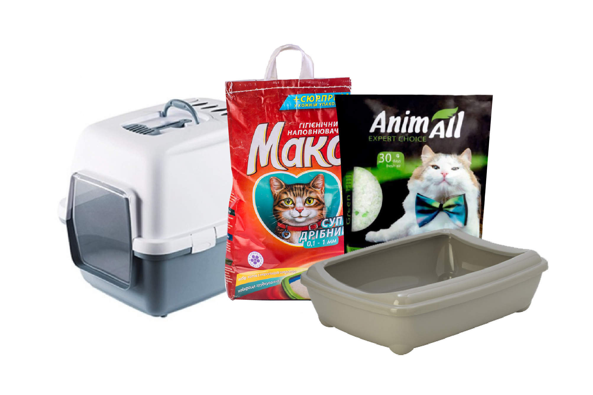 Туалети і наповнювачі для котів