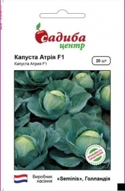 Насіння капусти Атрія F1, 20шт, Seminis, Голандія, насіння Садиба Центр