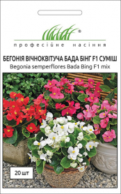 Насіння бегонії Бада Бінг F1 суміш, 20шт, Syngenta, Голандія, Насіння квітів Pro seeds