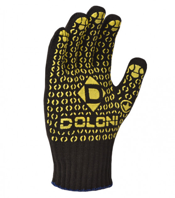Рукавичка з точкою ПВХ чорна 667
