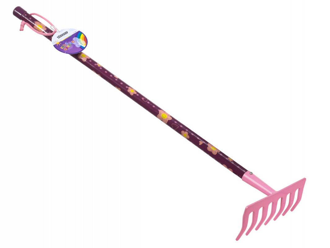 Грабли детские, розовые, 7 зубцов, Kid's Garden Stocker (2323)