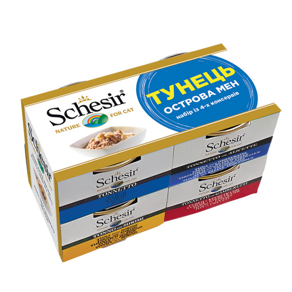 Консервы для котов Тунец острова Мэн Schesir, 4 шт (670018)