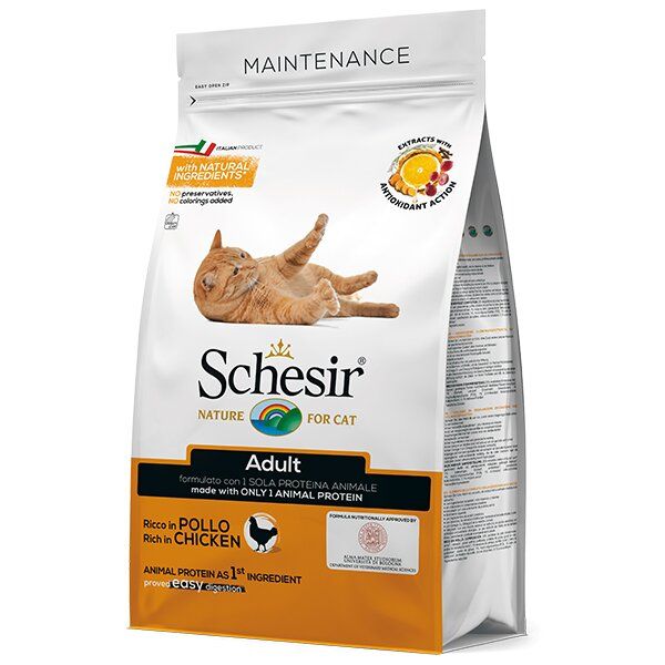 Schesir Cat ДОРОСЛИЙ КУРКА (Adult Chicken) монопротеїновий корм для котів, 0,4 кг