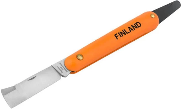 Ніж прищепний з прямим лезом з нержавіючої сталі для відгину кори  FINLAND 1454ci		 1