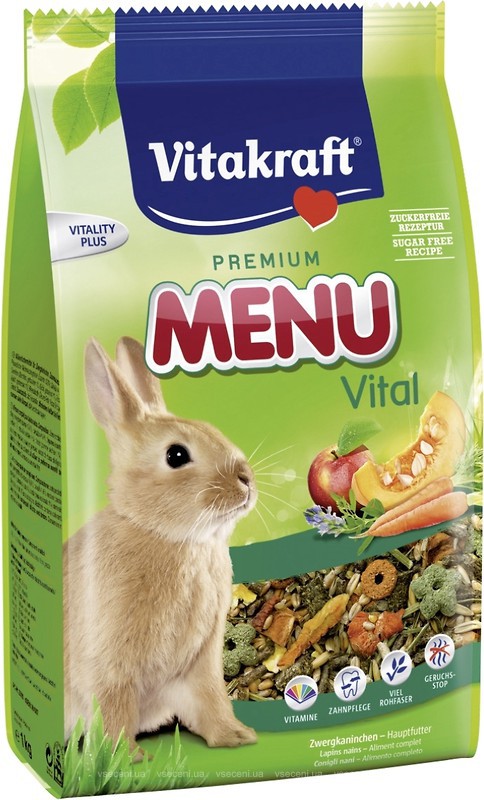 Корм для кроликів Vitakraft Premium Menu Vital, 1 кг (29219)