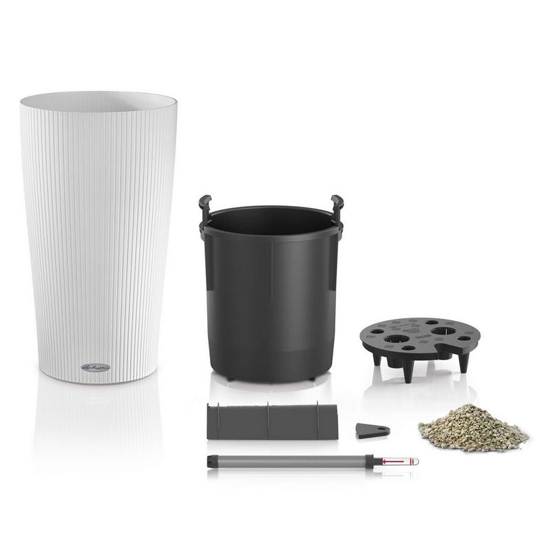 Розумний горщик Lechuza Cilindro Color 23, білий 23х41 см (13940) 2