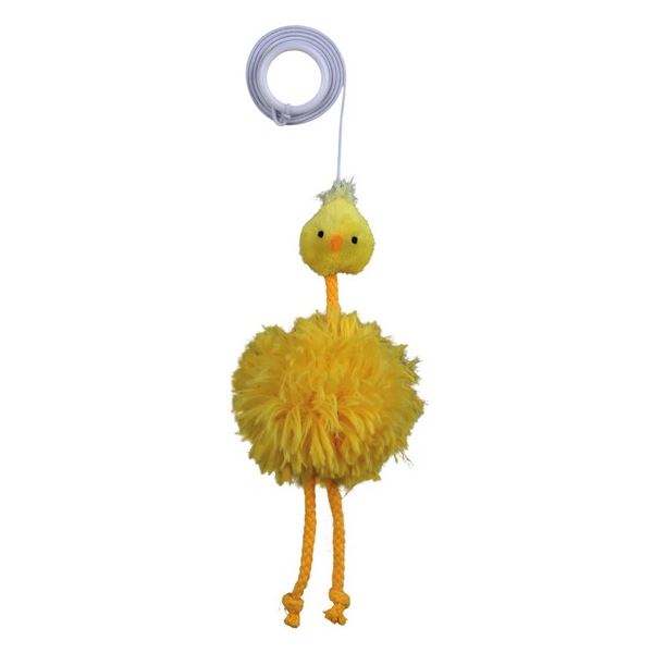 Іграшка для кішки Trixie Курча плюш на гумці, 20 см (45561)