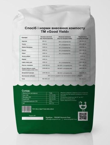Органічне добриво ТМ Good Yield гуміфікований компост, 40 л 2