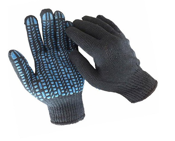 Перчатки WERK черно-синие трикотажные (WE2121H)