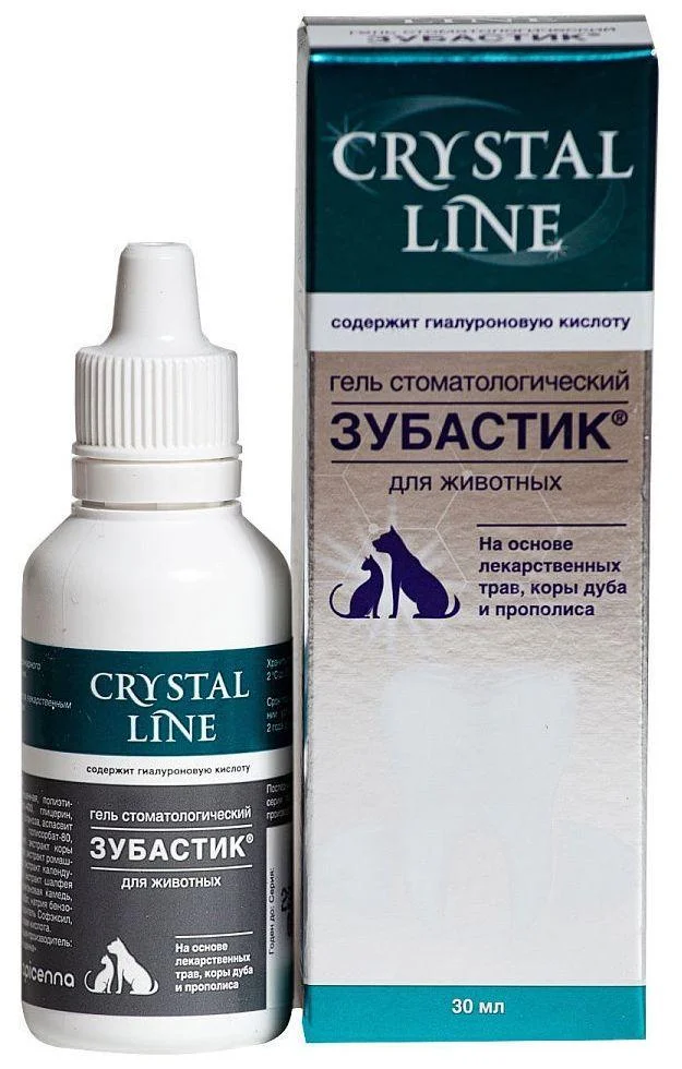 Стоматологічний гель Crystal Line Зубастик для котів і собак Api-San, 30 мл