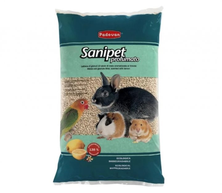 Гигиенический наполнитель Padovan Sanipet profumato из кукурузных гранул, 4 л