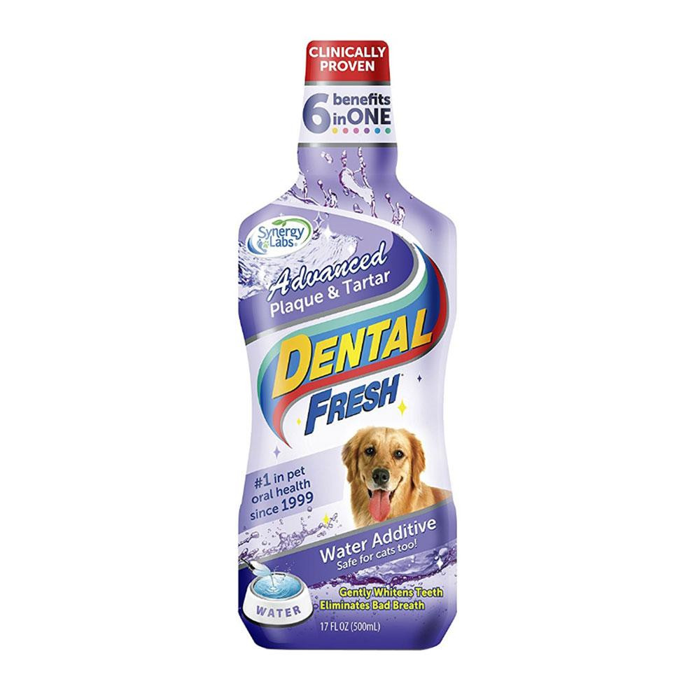 Рідина SynergyLabs Dental Fresh Advanced від зубного нальоту і запаху з пащі собак і кішок, 503 мл