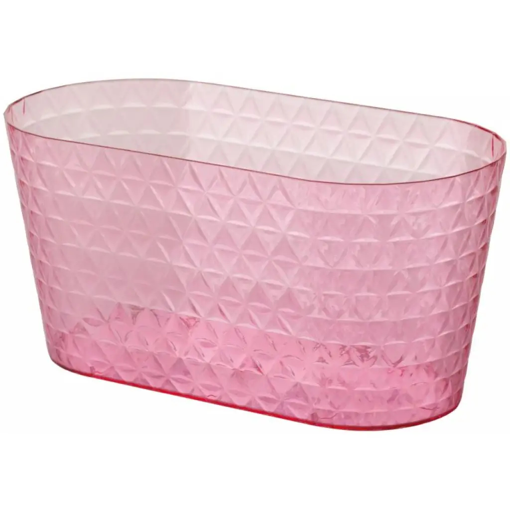 Кашпо FormPlastic Diamant-mini Oval-23 прозоро-рожевий, 2 л (3796-T10)