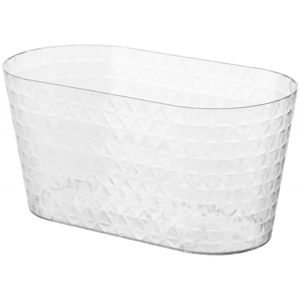 Кашпо FormPlastic Diamant-mini Oval-23 прозоро, 2 л (3796-T00)