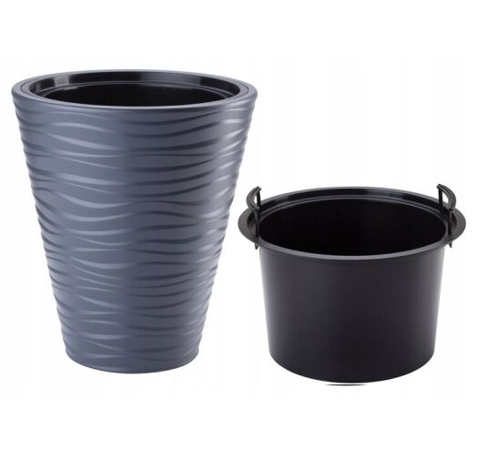 Горщик для квітів Form-Plastic Сахара-30 14,6 л, антрацит (2720-014) 4