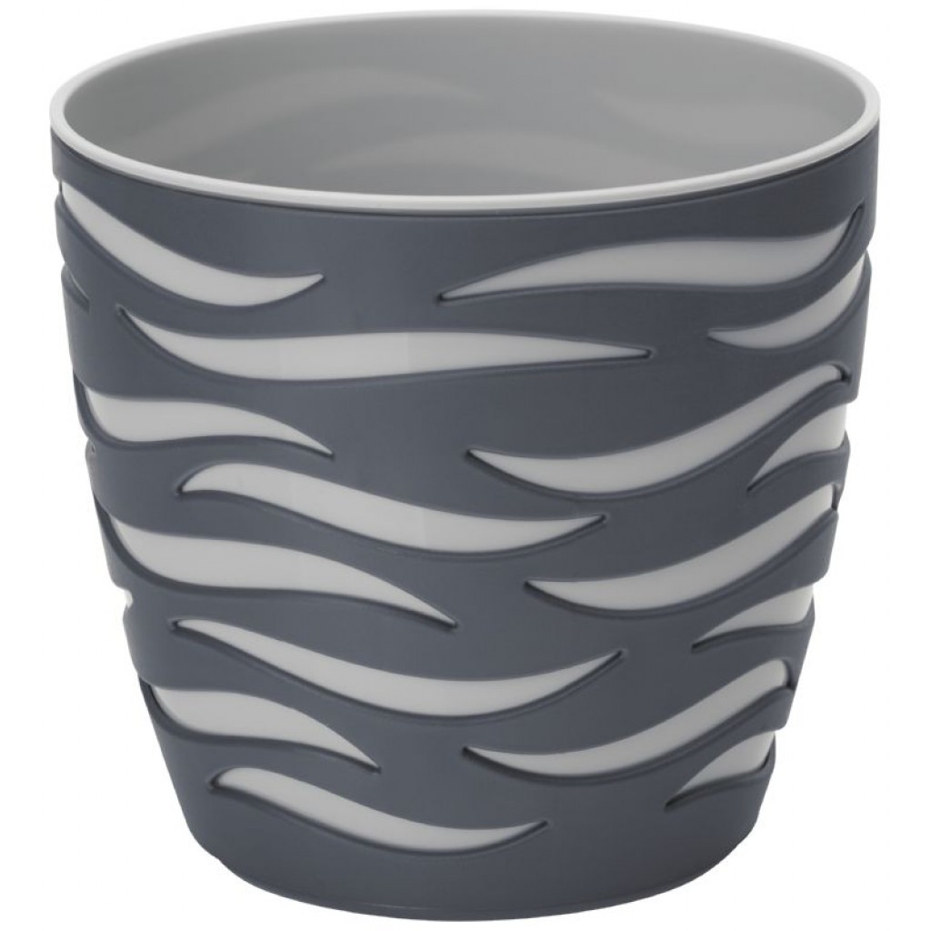 Горщик FormPlastic Сахара Дуо-18, антрацит-сірий, 2.9 л (4410-014 +040 W)