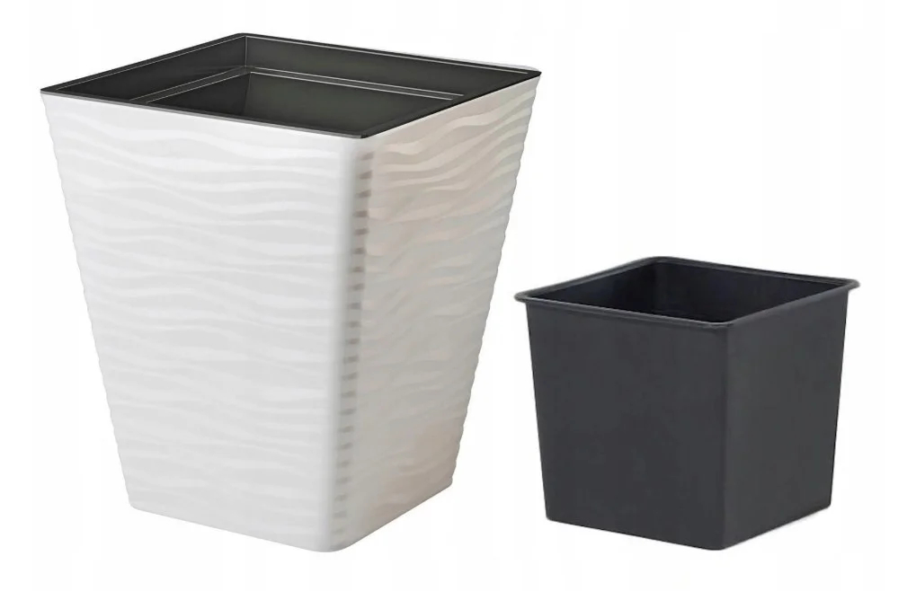 Горщик FormPlastic Sahara Квадро-30, білий (3920-011)