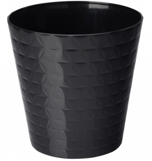 Кашпо Form-Plastic Діамант міні-11, чорне, 0,7 л (3710-015)