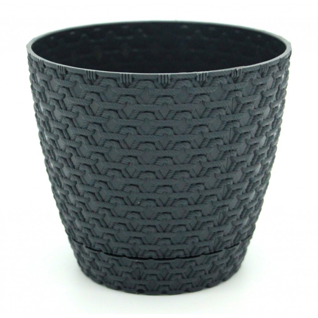 Горщик Elif Ротанг 1,6 л антрацит (447-6)