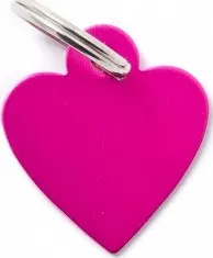 Адресник My Family Basic Aluminum Серце маленьке, рожеве (MFB24)