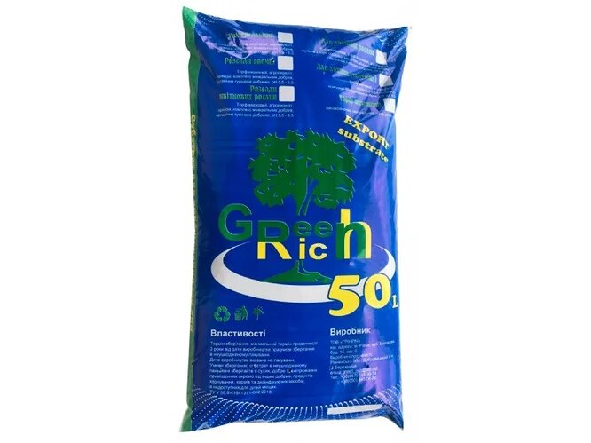 Торф нейтральний GreenRich (Грін Річ), ph 5-7, 50 л