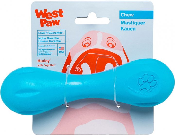 Іграшка для собак West Paw Hurley Small Aqua, кісточка 15 см (ZG010AQA) 1