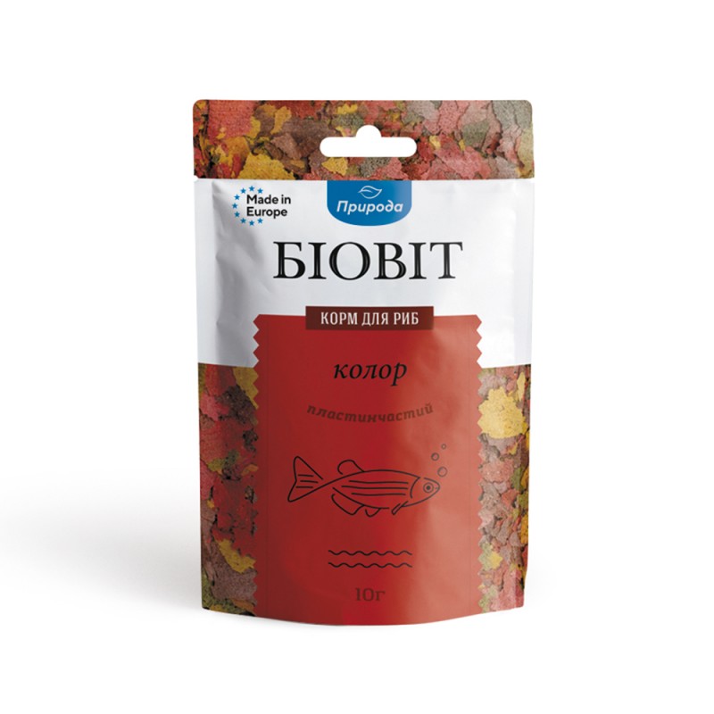 Корм для риб Природа Біовіт Колор, пластинчастий, 10 г (240462) 1