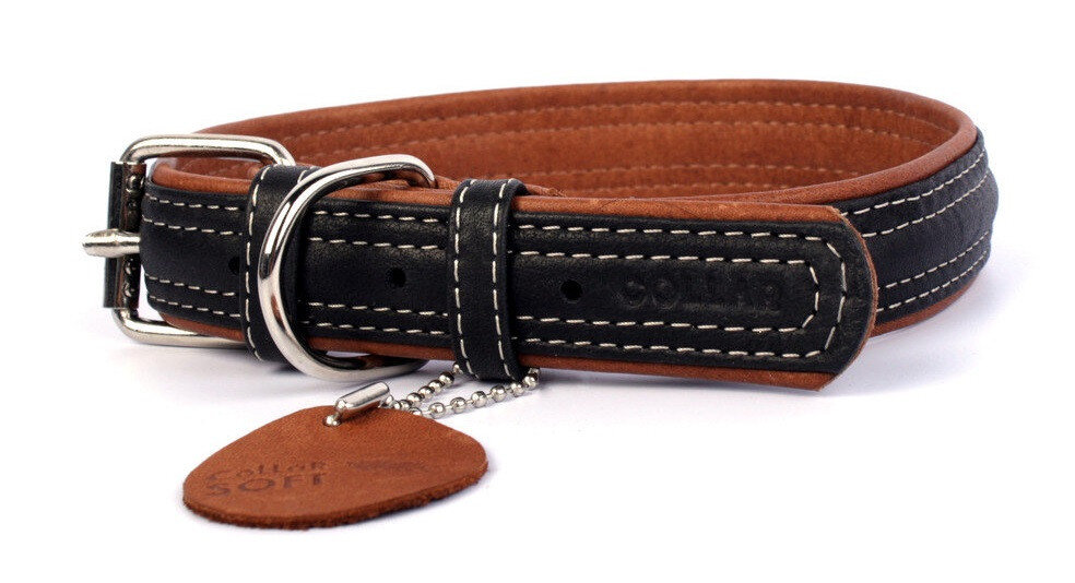 7202 Ошейник CoLLaR SOFT черный верх (шир.25мм, дл.38-49см)