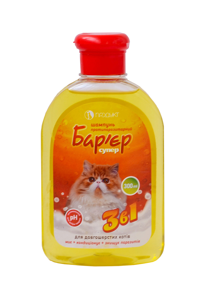 Бар'єр 3в1 шампунь для кішок, 300мл