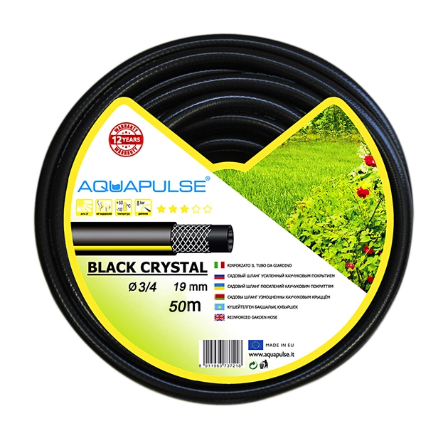 Поливочный шланг Black Crystal 19мм (3/4), 50м, Аквапульс 2