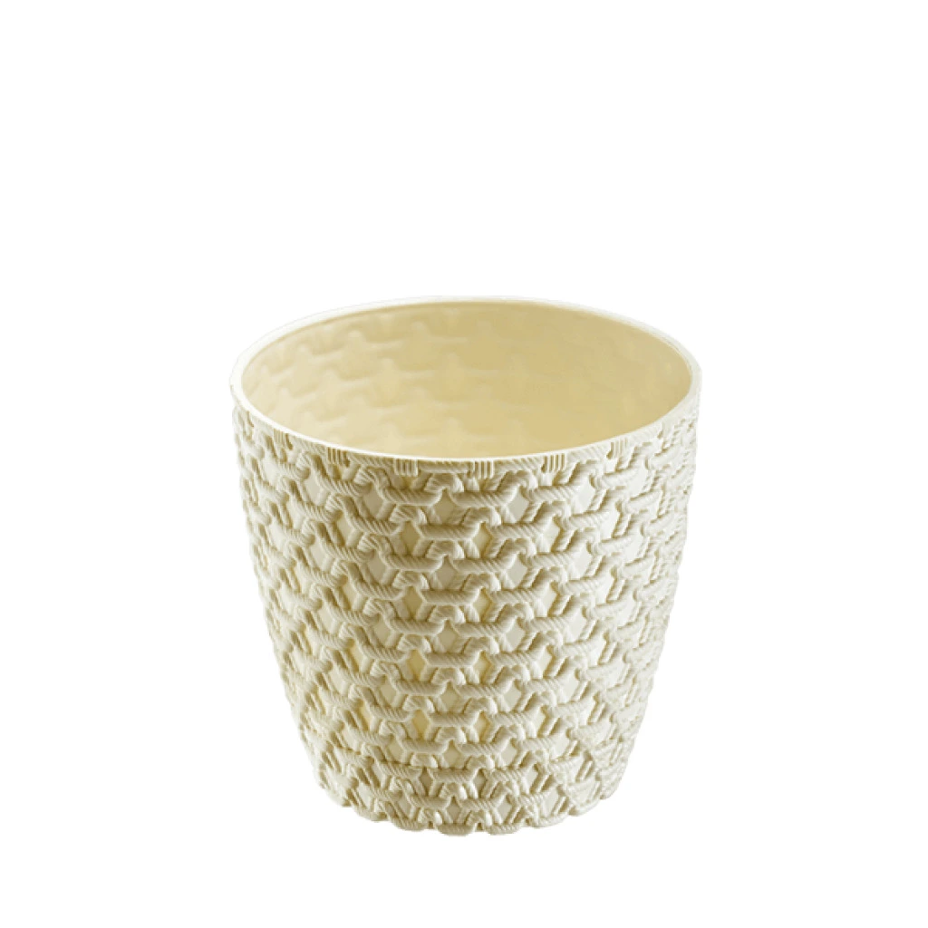 Горшок Elif Ротанг 1,6 л крем (447-1)