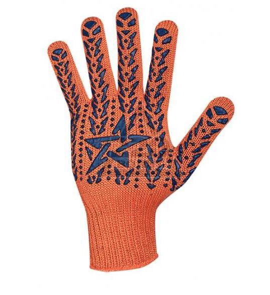 Рукавички з ПВХ Зірка оранжево-сині, 564