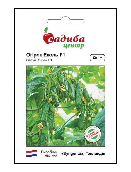 Насіння огірка Еколь F1, 50шт, Syngenta, Голландія, насіння Садиба Центр
