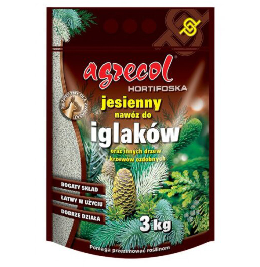 Комплексне добриво для хвойних росл. NPK 0.0.25, 3 кг, Agrecol Hortifoska (Хортіфоска) Осінь, 630