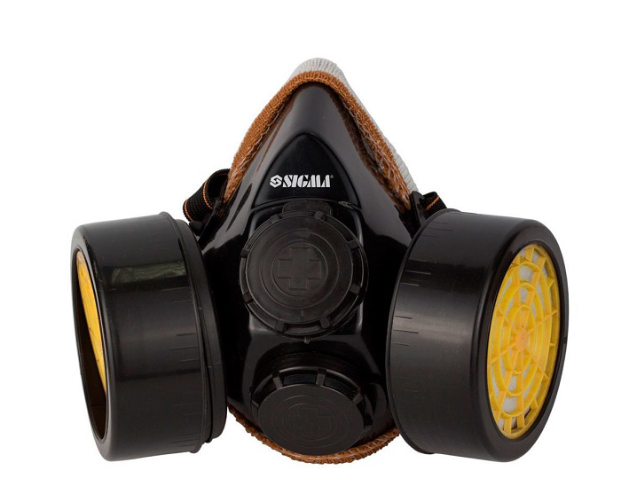 Респіратор з вугільним фільтром (2 фільтра), TM Sigma, 9422211-0598