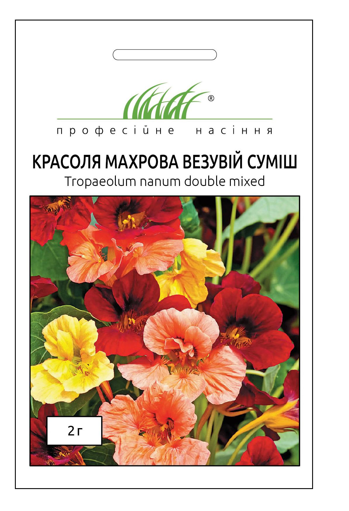 Насіння настурції (квасолі махрової) Везувій суміш, 2 г, Hem, Голландія, Професійне насіння 1