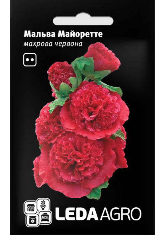 Насіння мальви Майоретте, махрова червона, 0.2г, насіння Леда Агро 1