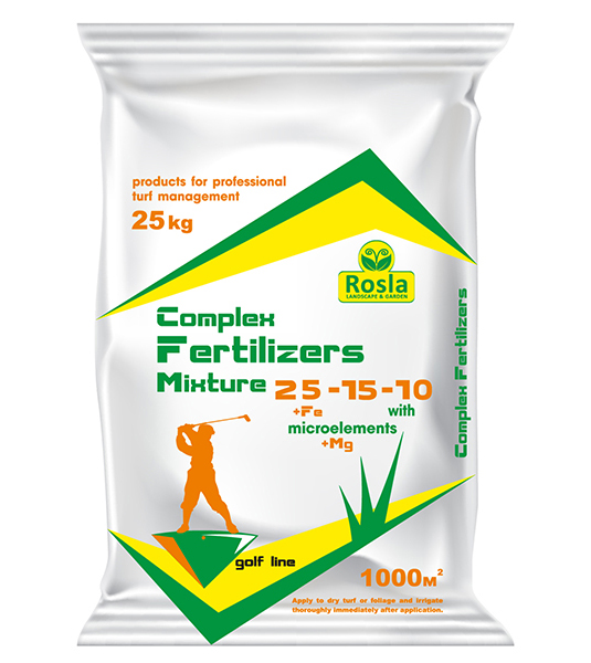 Комплексне мінеральне добриво для газону Complex Fertilizer (Комплекс), 25кг, NPK 25.15.10+МЕ, TM ROSLA (Росла) 1