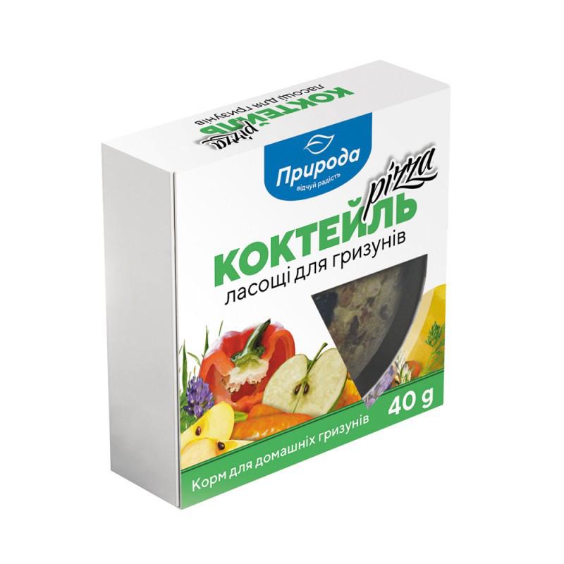 Лакомство для грызунов Природа Коктейль «Пицца», 40 г,240446