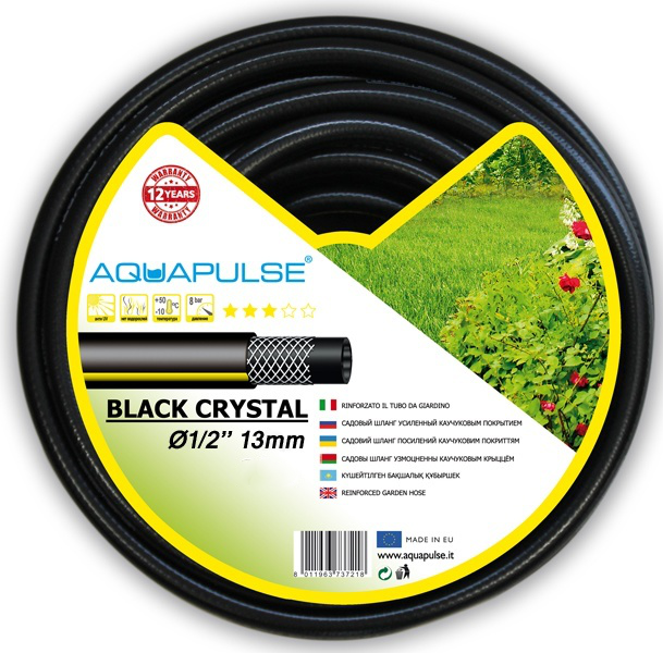 Шланг для поливу Black Crystal 13мм (1/2), 50м, Аквапульс 1