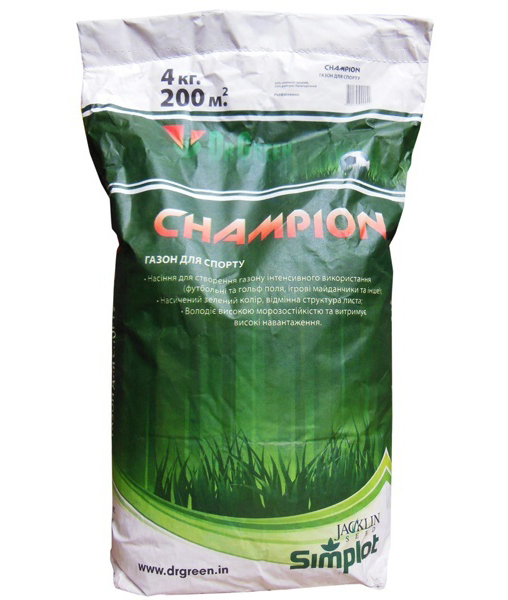 Газонна трава спортивна Champion, 4кг, TM Dr. Green, Simplot (Канада)