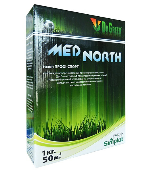 Газонна трава спортивна Med North, 1кг, ТМ Dr. Green, Simplot (Канада)