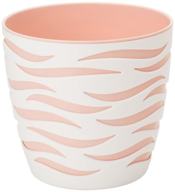 Горшок для цветов Сахара-Дуо-18 2.9л, белый-нюд, 4410-011+066 W