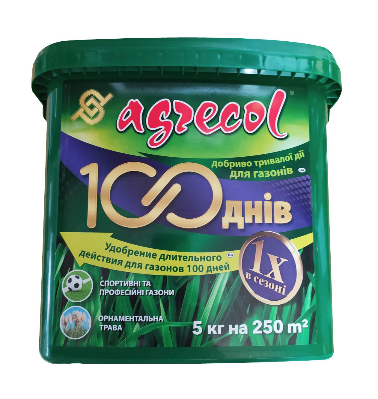 Комплексное минеральное удобрение Agrecol 100 дней для газонов NPK 21.5.8, 5 кг (191/30191)