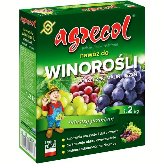 Комплексне мінеральне добриво Agrecol NPK 12.10.23, для винограду малини і смородини, 1.2 кг (50218/218) 1