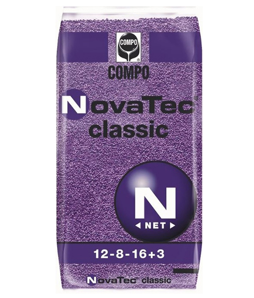 Комплексне мінеральне добриво для газону NovaTec Classic (НоваТек Класик), 25кг, NPK 12.8.16 + ME, Літо-Осінь, Compo Expert (Компо Експерт)