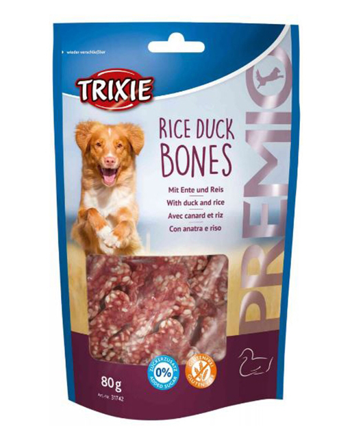 31742 Лакомство для собак Trixiei Премио Rice Duck Bones  качка з рисом 80гр 1