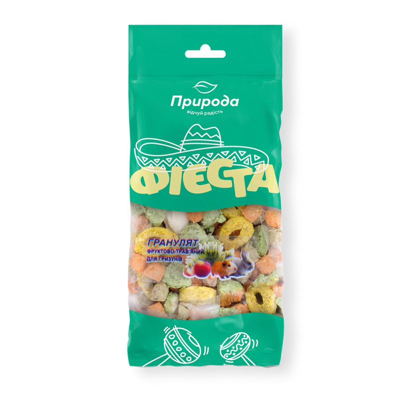 Гранулят для грызунов фруктово-травяной Фиеста, 100г