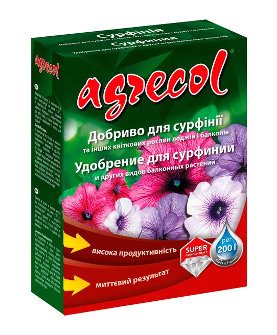 Комплексне мінеральне добриво для сурфіній Agrecol (Агрекол), 200г, 30101