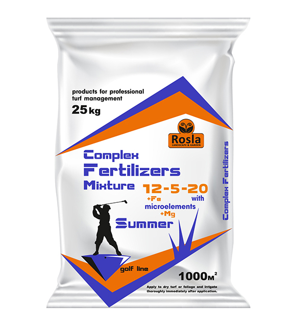 Комплексне мінеральне добриво для газону Complex Fertilizer (Комплекс), 25кг, NPK 12.5.20+МЕ, TM ROSLA (Росла)